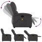 vidaXL Sillón reclinable de masaje elevable cuero auténtico gris vidaXL Sillón reclinable de masaje elevable cuero auténtico gris