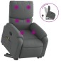 vidaXL Silla de masaje reclinable de pie de tela gris oscuro vidaXL Silla de masaje reclinable de pie de tela gris oscuro