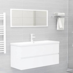 vidaXL Mueble con lavabo madera de ingeniería blanco