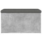 vidaXL Banco con almacenaje madera ingeniería gris hormigón 82x42x45cm vidaXL Banco con almacenaje madera ingeniería gris hormigón 82x42x45cm