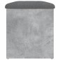 vidaXL Banco con almacenaje madera ingeniería gris hormigón 82x42x45cm vidaXL Banco con almacenaje madera ingeniería gris hormigón 82x42x45cm