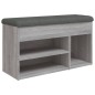 vidaXL Banco zapatero madera de ingeniería gris Sonoma 82x32x45,5 cm vidaXL Banco zapatero madera de ingeniería gris Sonoma 82x32x45,5 cm