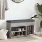 vidaXL Banco zapatero madera de ingeniería gris Sonoma 82x32x45,5 cm vidaXL Banco zapatero madera de ingeniería gris Sonoma 82x32x45,5 cm