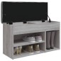 vidaXL Banco zapatero madera de ingeniería gris Sonoma 82x32x45,5 cm vidaXL Banco zapatero madera de ingeniería gris Sonoma 82x32x45,5 cm