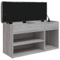 vidaXL Banco zapatero madera de ingeniería gris Sonoma 82x32x45,5 cm vidaXL Banco zapatero madera de ingeniería gris Sonoma 82x32x45,5 cm