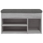 vidaXL Banco zapatero madera de ingeniería gris Sonoma 82x32x45,5 cm vidaXL Banco zapatero madera de ingeniería gris Sonoma 82x32x45,5 cm