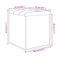 vidaXL Banco con almacenaje madera de ingeniería blanco 42x42x45 cm vidaXL Banco con almacenaje madera de ingeniería blanco 42x42x45 cm