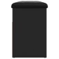 vidaXL Banco zapatero madera de ingeniería negro 82x32x45,5 cm
