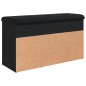vidaXL Banco zapatero madera de ingeniería negro 82x32x45,5 cm