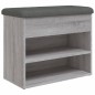 vidaXL Banco zapatero madera de ingeniería gris Sonoma 62x32x50 cm vidaXL Banco zapatero madera de ingeniería gris Sonoma 62x32x50 cm