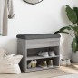 vidaXL Banco zapatero madera de ingeniería gris Sonoma 62x32x50 cm vidaXL Banco zapatero madera de ingeniería gris Sonoma 62x32x50 cm
