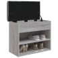 vidaXL Banco zapatero madera de ingeniería gris Sonoma 62x32x50 cm vidaXL Banco zapatero madera de ingeniería gris Sonoma 62x32x50 cm