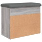 vidaXL Banco zapatero madera de ingeniería gris Sonoma 62x32x50 cm vidaXL Banco zapatero madera de ingeniería gris Sonoma 62x32x50 cm