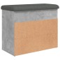 vidaXL Banco zapatero madera de ingeniería gris hormigón 62x32x50 cm