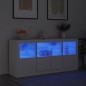 vidaXL Aparador con luces LED blanco 142,5x37x67 cm vidaXL Aparador con luces LED blanco 142,5x37x67 cm