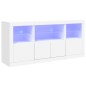 vidaXL Aparador con luces LED blanco 142,5x37x67 cm vidaXL Aparador con luces LED blanco 142,5x37x67 cm