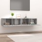 vidaXL Muebles TV 2 uds madera contrachapada gris Sonoma 80x30x30 cm