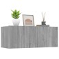 vidaXL Muebles TV 2 uds madera contrachapada gris Sonoma 80x30x30 cm
