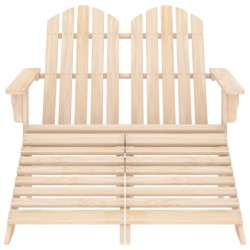 vidaXL Otomana Adirondack de jardín 2 plazas madera de abeto