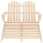vidaXL Otomana Adirondack de jardín 2 plazas madera de abeto vidaXL Otomana Adirondack de jardín 2 plazas madera de abeto