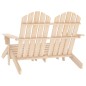 vidaXL Otomana Adirondack de jardín 2 plazas madera de abeto vidaXL Otomana Adirondack de jardín 2 plazas madera de abeto