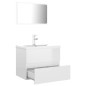 vidaXL Juego de muebles de baño madera de ingeniería blanco brillo vidaXL Juego de muebles de baño madera de ingeniería blanco brillo