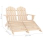 vidaXL Otomana Adirondack de jardín 2 plazas madera de abeto vidaXL Otomana Adirondack de jardín 2 plazas madera de abeto