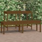 vidaXL Banco jardín 2 plazas madera maciza pino marrón 159,5x44x45 cm vidaXL Banco jardín 2 plazas madera maciza pino marrón 159,5x44x45 cm