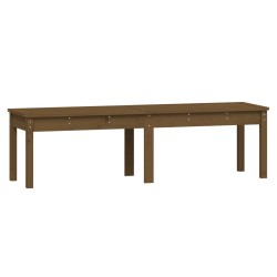 vidaXL Banco jardín 2 plazas madera maciza pino marrón 159,5x44x45 cm