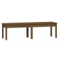 vidaXL Banco jardín 2 plazas madera maciza pino marrón 159,5x44x45 cm vidaXL Banco jardín 2 plazas madera maciza pino marrón 159,5x44x45 cm