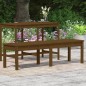 vidaXL Banco jardín 2 plazas madera maciza pino marrón 159,5x44x45 cm vidaXL Banco jardín 2 plazas madera maciza pino marrón 159,5x44x45 cm