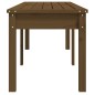 vidaXL Banco jardín 2 plazas madera maciza pino marrón 159,5x44x45 cm vidaXL Banco jardín 2 plazas madera maciza pino marrón 159,5x44x45 cm