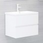vidaXL Juego de muebles de baño madera de ingeniería blanco brillo vidaXL Juego de muebles de baño madera de ingeniería blanco brillo