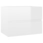 vidaXL Juego de muebles de baño madera de ingeniería blanco brillo vidaXL Juego de muebles de baño madera de ingeniería blanco brillo