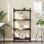 vidaXL Librería 4 estantes madera ingeniería roble ahumado 60x30x120cm vidaXL Librería 4 estantes madera ingeniería roble ahumado 60x30x120cm