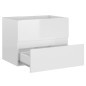 vidaXL Juego de muebles de baño madera de ingeniería blanco brillo vidaXL Juego de muebles de baño madera de ingeniería blanco brillo