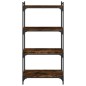 vidaXL Librería 4 estantes madera ingeniería roble ahumado 60x30x120cm vidaXL Librería 4 estantes madera ingeniería roble ahumado 60x30x120cm