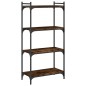 vidaXL Librería 4 estantes madera ingeniería roble ahumado 60x30x120cm vidaXL Librería 4 estantes madera ingeniería roble ahumado 60x30x120cm