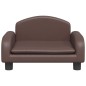vidaXL Cama para perros de cuero sintético marrón 50x40x30 cm vidaXL Cama para perros de cuero sintético marrón 50x40x30 cm