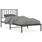 vidaXL Estructura de cama con cabecero metal negro 90x200 cm vidaXL Estructura de cama con cabecero metal negro 90x200 cm
