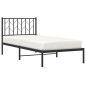 vidaXL Estructura de cama con cabecero metal negro 90x200 cm vidaXL Estructura de cama con cabecero metal negro 90x200 cm