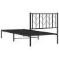 vidaXL Estructura de cama con cabecero metal negro 90x200 cm vidaXL Estructura de cama con cabecero metal negro 90x200 cm