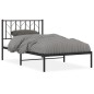 vidaXL Estructura de cama con cabecero metal negro 100x200 cm vidaXL Estructura de cama con cabecero metal negro 100x200 cm