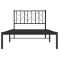vidaXL Estructura de cama con cabecero metal negro 100x200 cm vidaXL Estructura de cama con cabecero metal negro 100x200 cm