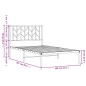 vidaXL Estructura de cama con cabecero metal negro 100x200 cm vidaXL Estructura de cama con cabecero metal negro 100x200 cm