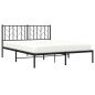 vidaXL Estructura de cama con cabecero metal negro 150x200 cm