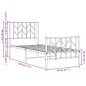 vidaXL Estructura de cama con cabecero y estribo metal negro 75x190 cm