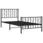 vidaXL Estructura de cama con cabecero y estribo metal negro 90x190 cm vidaXL Estructura de cama con cabecero y estribo metal negro 90x190 cm