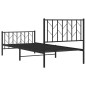 vidaXL Estructura de cama con cabecero y estribo metal negro 90x190 cm vidaXL Estructura de cama con cabecero y estribo metal negro 90x190 cm