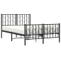 vidaXL Estructura de cama cabecero y pie de cama metal negro 120x200cm vidaXL Estructura de cama cabecero y pie de cama metal negro 120x200cm